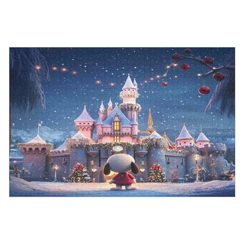 Puzzle Weihnachten -Dalmatian, Weihnachtspuzzle, Puzzle Geschenk Dekorationen, Puzzlegröße 1000 PCS 50 * 70cm von GDFWB