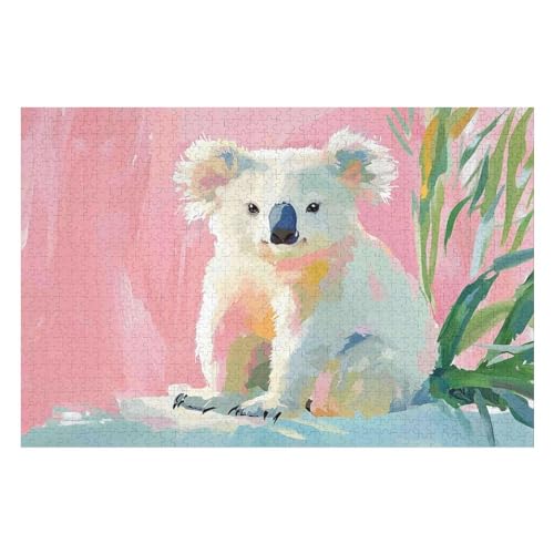 Puzzle Weihnachten -Koala, Weihnachtspuzzle, Puzzle Geschenk Dekorationen, Puzzlegröße 1000 PCS-50 * 75cm von GDFWB