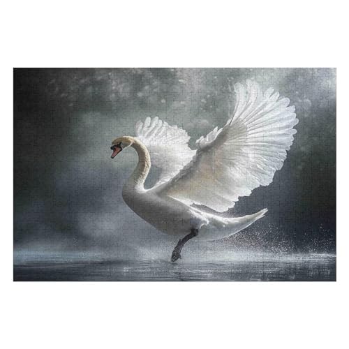 Puzzle Weihnachten -Swan, Weihnachtspuzzle, Puzzle Geschenk Dekorationen, Puzzlegröße 1000 PCS 50 * 70cm von GDFWB