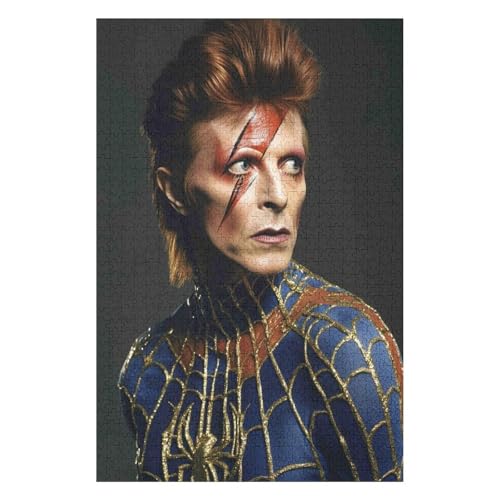 Puzzle für Erwachsene, 1000 Teile, David Bowie, Rocksänger, Lernspiel, Herausforderung, Spielzeug, Puzzles für Erwachsene und Kinder-26x38cm Puzzle für Erwachsene, 1000 Teile, David Bowie, Rocksänger, Lernspiel, Herausforderung, Spielzeug, Puzzles für Erwachsene und Kinder-26x38cm von GDFWB