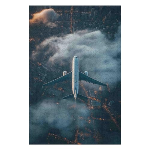 Puzzle für Erwachsene, 1000 Teile, Flugzeug, Lernspiel, Herausforderung, Spielzeug, Puzzles für Erwachsene und Kinder-26x38cm von GDFWB