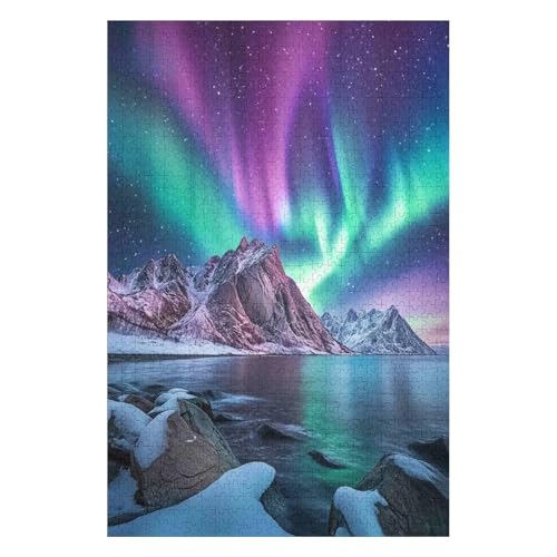 Puzzle für Erwachsene, 1000 Teile, Nordlichter in Norwegen, Filmpuzzle für Kinder, Lernspielzeug, Denkspiel, Geschenk für Teenager, DIY-Heimunterhaltungsspielzeug-50x70cm Puzzle für Erwachsene, 1000 Teile, Nordlichter in Norwegen, Filmpuzzle für Kinder, Lernspielzeug, Denkspiel, Geschenk für Teenager, DIY-Heimunterhaltungsspielzeug-50x70cm von GDFWB