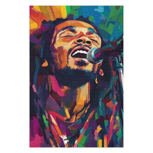 Puzzle für Erwachsene, 1000 Teile, Reggae-Bob-Marley-Film, Puzzle für Kinder, Lernspielzeug, Denkspiel, Geschenk für Teenager, DIY-Heimunterhaltungsspielzeug-50x70cm von GDFWB