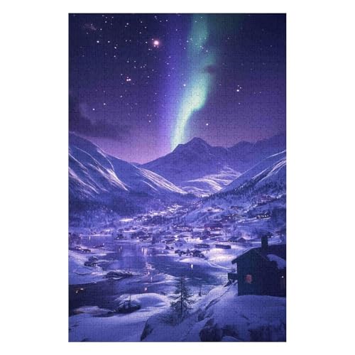 Puzzle für Erwachsene, Nordlichter in Norwegen, 1000 Teile, modernes Design, Karton, hochauflösendes Poster, ab 12 Jahren-50x70cm Puzzle für Erwachsene, Nordlichter in Norwegen, 1000 Teile, modernes Design, Karton, hochauflösendes Poster, ab 12 Jahren-50x70cm von GDFWB