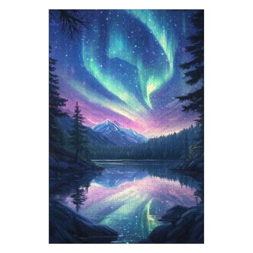Puzzle für Erwachsene, Puzzle 1500 Teile, Kind, Nordlichter, Heimdekoration, modernes Festival, DIY-Geschenk, intellektuelles Spiel-57x87cm Puzzle für Erwachsene, Puzzle 1500 Teile, Kind, Nordlichter, Heimdekoration, modernes Festival, DIY-Geschenk, intellektuelles Spiel-57x87cm von GDFWB