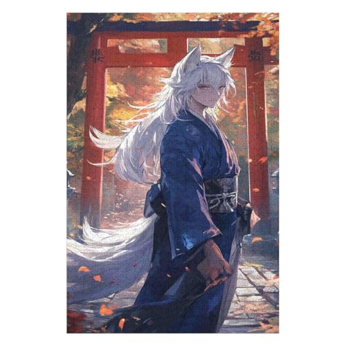 Puzzle für Erwachsene, neunschwänziger Fuchsdämon, 1000 Teile, für Kinder ab 12 Jahren, Kartonpuzzle, tolles Geschenk für-50x70cm Puzzle für Erwachsene, neunschwänziger Fuchsdämon, 1000 Teile, für Kinder ab 12 Jahren, Kartonpuzzle, tolles Geschenk für-50x70cm von GDFWB