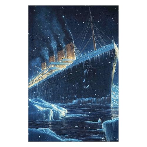 Puzzle für Erwachsene „Titanic“, 1500-teiliges Puzzle für Kinder ab 12 Jahren, Papppuzzle, tolles Geschenk für Erwachsene57x87cm von GDFWB