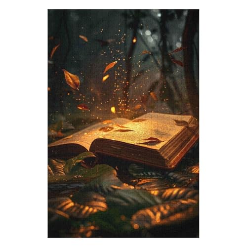 Puzzle für Erwachsene 1000 Die Welt der Bücher Puzzles für Erwachsene und Altersklassen Familienpuzzles, Home-Entertainment-Spiele-26x38cm von GDFWB