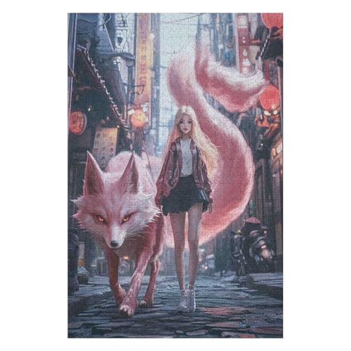 Puzzle für Erwachsene 1000 Teile Neunschwänziger Fuchs Lernspielzeug Denkspiel Geschenk für Teenager DIY Home Entertainment Spielzeug-50x70cm Puzzle für Erwachsene 1000 Teile Neunschwänziger Fuchs Lernspielzeug Denkspiel Geschenk für Teenager DIY Home Entertainment Spielzeug-50x70cm von GDFWB