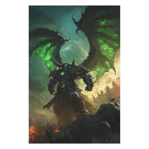 Puzzle für Erwachsene 1000 Teile World of Warcraft Lernspielzeug Denkspiel Geschenk für Teenager DIY Home Entertainment Spielzeug-50x70cm von GDFWB