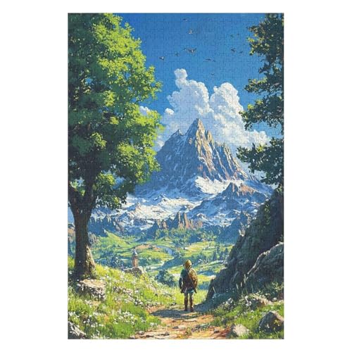 Puzzle für Erwachsene 1500 The Legend of Zelda Puzzles für Erwachsene und Altersklassen Familienpuzzles, Home-Entertainment-Spiele-57x87cm von GDFWB