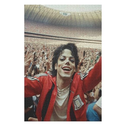 Puzzle für Erwachsene MJ Rocksänger 1000 Teile für und Kinder ab 12 Jahren Kartonpuzzle Tolles Geschenk für-26x38cm von GDFWB