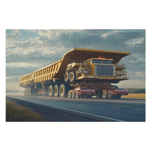 PuzzleBig Truck Holzpuzzle, Lernagame, Schwierige Herausforderung, Puzzle Für Kinder Und Erwachsene, 1000 PCS-26 * 38cm von GDFWB