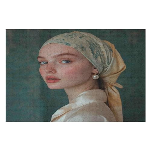 PuzzleGirl with A Pearl Earring Holzpuzzle, Lernagame, Schwierige Herausforderung, Puzzle Für Kinder Und Erwachsene, 1000 PCS PuzzleGirl with A Pearl Earring Holzpuzzle, Lernagame, Schwierige Herausforderung, Puzzle Für Kinder Und Erwachsene, 1000 PCS von GDFWB