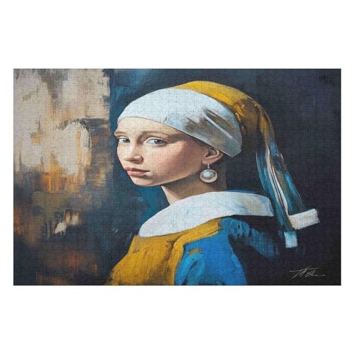 PuzzleGirl with A Pearl Earring Holzpuzzle, Lernagame, Schwierige Herausforderung, Puzzle Für Kinder Und Erwachsene, 2000 PCS PuzzleGirl with A Pearl Earring Holzpuzzle, Lernagame, Schwierige Herausforderung, Puzzle Für Kinder Und Erwachsene, 2000 PCS von GDFWB