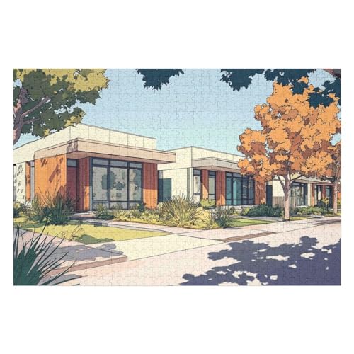 PuzzleModern Bungalow Holzpuzzle, Lernagame, Schwierige Herausforderung, Puzzle Für Kinder Und Erwachsene, 1000 PCS26*38cm PuzzleModern Bungalow Holzpuzzle, Lernagame, Schwierige Herausforderung, Puzzle Für Kinder Und Erwachsene, 1000 PCS26*38cm von GDFWB
