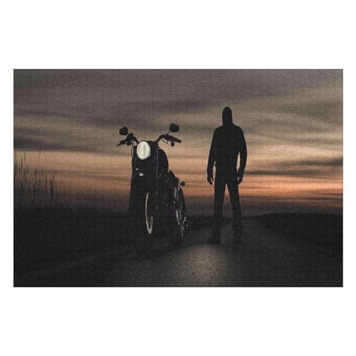 PuzzleMotorcycle Gang Holzpuzzle, Schwierige Herausforderung, Puzzle Für Kinder Und Erwachsene7 26x38cmMbT340 von GDFWB