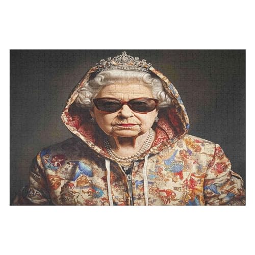 PuzzleQueen Elizabeth 2 Holzpuzzle, Lernagame, Schwierige Herausforderung, Puzzle Für Kinder Und Erwachsene, 1000 PCS PuzzleQueen Elizabeth 2 Holzpuzzle, Lernagame, Schwierige Herausforderung, Puzzle Für Kinder Und Erwachsene, 1000 PCS von GDFWB