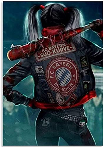 Puzzles 1000 Stück Papiermontage Bild Harley Quinn Poster Spiele für Erwachsene Lernspielzeug50x70cm von GDFWB