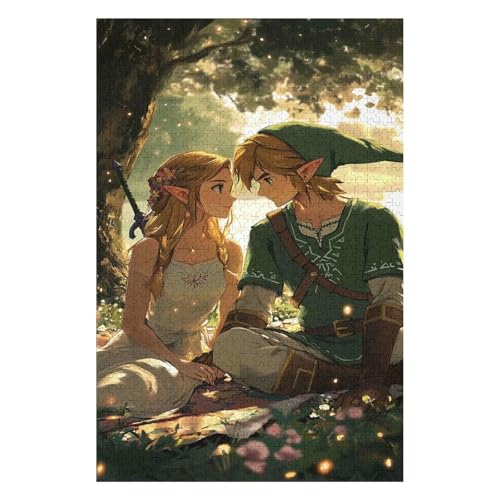 Puzzles 1000 Teile The Legend of Zelda für Erwachsene Kartonpuzzle Familienspaß-50x70cm von GDFWB