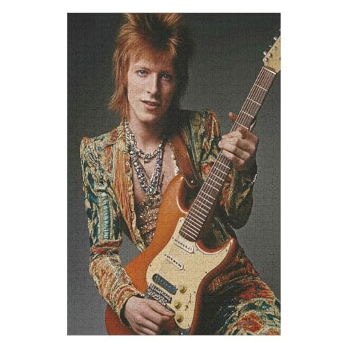 Puzzles 1000 Teile für Erwachsene, David Bowie, Rocksänger, Lernspiel, Herausforderungsspielzeug, 1000 Teile Puzzles für Erwachsene und Kinder-38x52cm von GDFWB