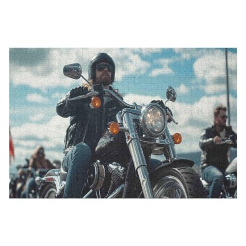 Puzzles 2000 Pieces Adult Motorcycle Gang for Adults Educational Game Challenge Toy for Adults Children1 70x100cmMbT339 von GDFWB
