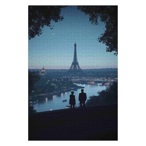 Puzzles für Erwachsene, 1000 Eiffelturm-Puzzles für Jugendliche und Erwachsene, Lernspiel, Herausforderungsspielzeug-26x38cm von GDFWB