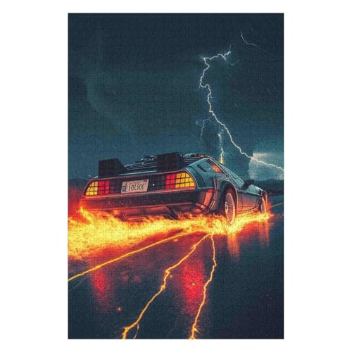 Puzzles für Erwachsene, 1000 Puzzles „Zurück in die Zukunft“, für Jugendliche und Erwachsene, Lernspiel, Herausforderungsspielzeug-38x52cm von GDFWB
