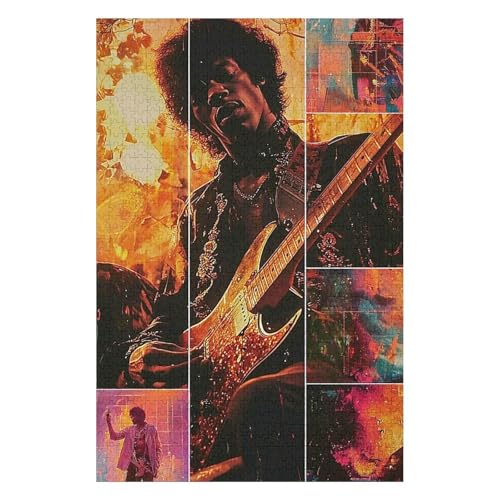 Puzzles für Erwachsene, 1000 Puzzles mit Rocksänger-Motiv, für Jugendliche und Erwachsene, Lernspiel, Herausforderungsspielzeug-38x52cm Puzzles für Erwachsene, 1000 Puzzles mit Rocksänger-Motiv, für Jugendliche und Erwachsene, Lernspiel, Herausforderungsspielzeug-38x52cm von GDFWB