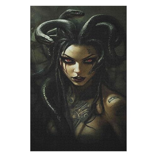 Puzzles für Erwachsene, 1000 Puzzles mit der Königin Medusa, für Jugendliche und Erwachsene, Lernspiel, Herausforderungsspielzeug-50x70cm von GDFWB