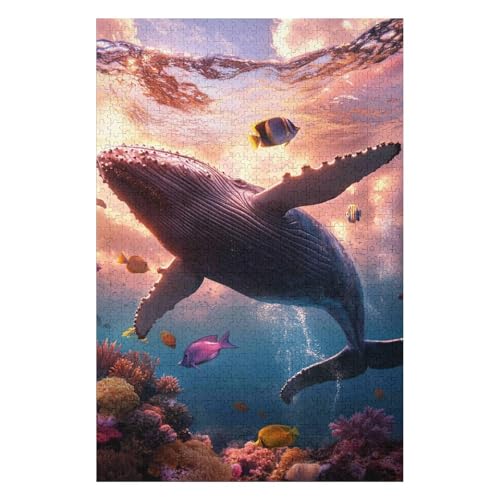 Puzzles für Erwachsene, 1500 Wal-Puzzles für Jugendliche und Erwachsene, Lernspiel, Herausforderungsspielzeug-57x87cm Puzzles für Erwachsene, 1500 Wal-Puzzles für Jugendliche und Erwachsene, Lernspiel, Herausforderungsspielzeug-57x87cm von GDFWB