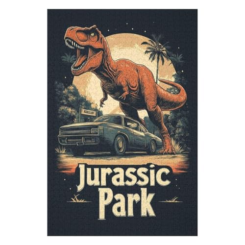 Puzzles für Erwachsene 1000 Teile Jurassic World Kreative Puzzles Praktisches Spiel Familiendekoration-50x70cm von GDFWB