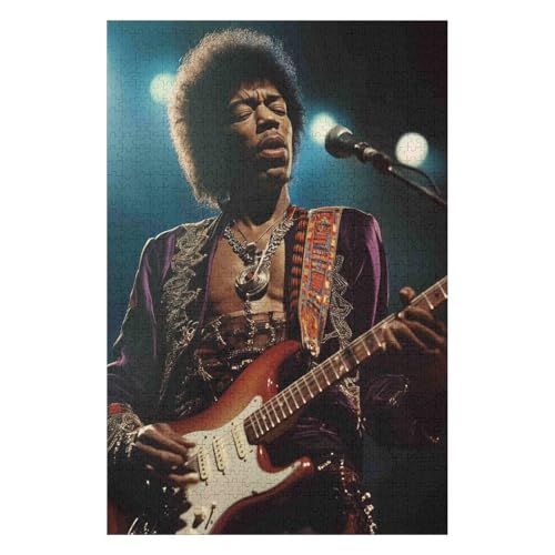 Puzzles für Erwachsene 1000 Teile Rocksänger Kreative Puzzles Praktisches Spiel Familiendekoration-38x52cm von GDFWB