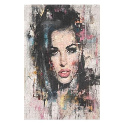 Puzzles für Erwachsene Amy Winehouse 1000-teilige Puzzles für Erwachsene und Kinder Papppuzzles Entspannungspuzzles Spiele-50x70cm von GDFWB