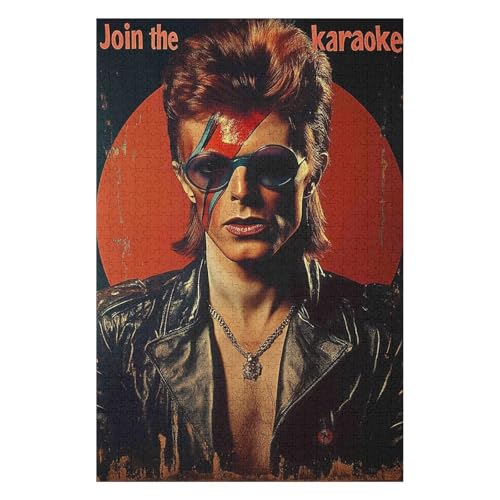Puzzles für Erwachsene David Bowie, Rocksänger, 1000-teilige Puzzles für Erwachsene und Kinder, Papppuzzles, Entspannungspuzzles, Spiele-38x52cm Puzzles für Erwachsene David Bowie, Rocksänger, 1000-teilige Puzzles für Erwachsene und Kinder, Papppuzzles, Entspannungspuzzles, Spiele-38x52cm von GDFWB