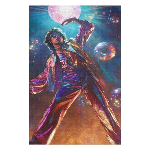 Puzzles für Erwachsene Elvis 1000-teilige Puzzles für Erwachsene und Kinder Papppuzzles Entspannungspuzzles Spiele-50x70cm von GDFWB