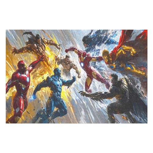 Rätsel Für Erwachsene, Revenge Team Anspruchsvolles Puzzle, Heimdekor-Geschenk, 1000 Teile 1000 PCS 50 * 70cm von GDFWB