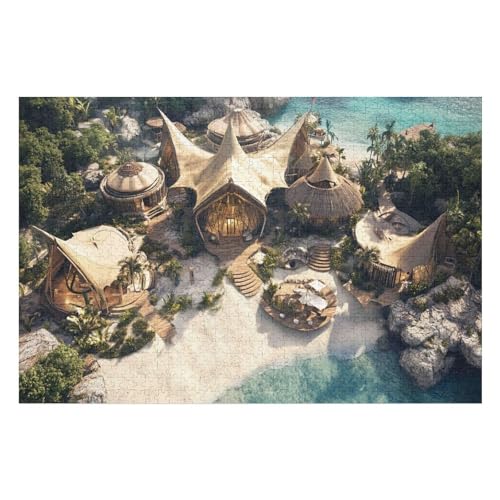 Seaside Holiday Camp Puzzle, Lustige Aktivität Für Die Ganze Familie, Langlebiger Karton, 2000 Teile, 2000 PCS70*100cm von GDFWB