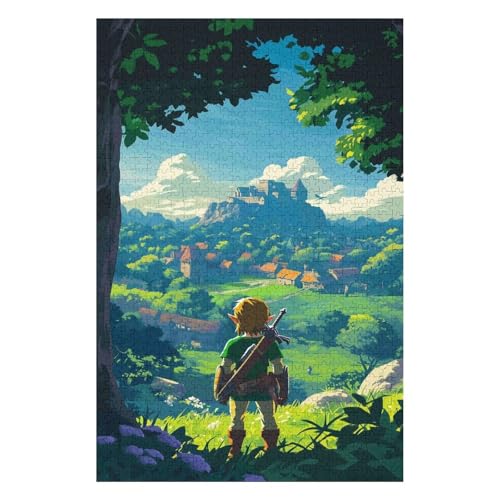 The Legend of Zelda 1000 Teile Papierpuzzle für Erwachsene und Kinder ab Jahren, Unisex-38x52cm von GDFWB