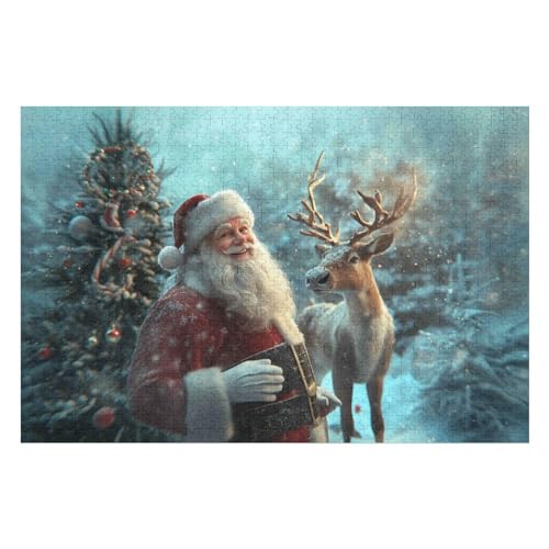 Wood Puzzles Für Erwachsene Und Kinder,Santa Claus and Elk Puzzle Spielzeugset, Familienspiele Home Decor Geschenk 2000 PCS-70 * 100cm Wood Puzzles Für Erwachsene Und Kinder,Santa Claus and Elk Puzzle Spielzeugset, Familienspiele Home Decor Geschenk 2000 PCS-70 * 100cm von GDFWB