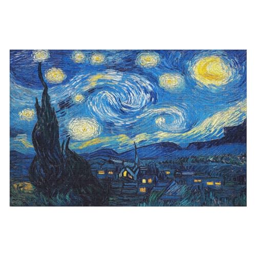 Wood Puzzles Für Erwachsene Und Kinder,Starry Night Puzzle Spielzeugset, Familienspiele Home Decor Geschenk 1000 PCS Wood Puzzles Für Erwachsene Und Kinder,Starry Night Puzzle Spielzeugset, Familienspiele Home Decor Geschenk 1000 PCS von GDFWB