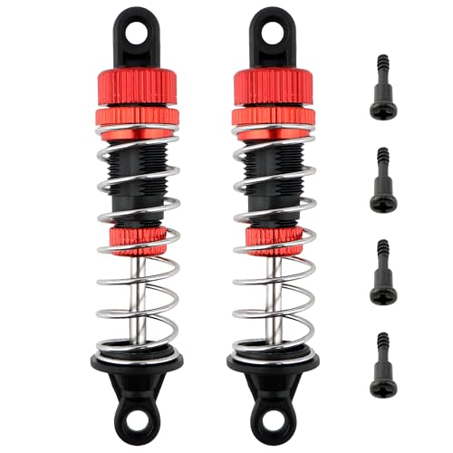 GDOOL 9200E RC Cars RC Auto Ölgefüllter Stoßdämpfer Aluminium PX9200-18 Zubehör Ersatzteile für 1:10 9200 9200E 9201E 9205E 9206E Trucks 200E 210E bürstenlose RC Autos (rot) von GDOOL