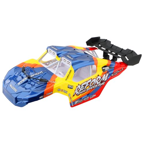 GDOOL PX9000-04 RC-Autogehäuse, Karosserie-Abdeckung, RC-Auto-Zubehör, Ersatzteile für 9003E 9005E, Maßstab 1:14, RC Autos, LKWs, Fahrzeuge (Gelb und Blau) von GDOOL