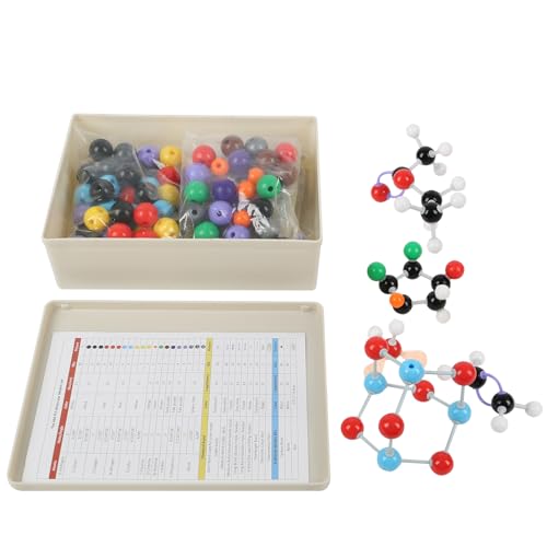 444 Stücke Organische Chemie Molekülmodell Set, Molekülbaukasten Kit, Wissenschaftliche Anorganische Strukturen Atom Molekulare Link Modelle für Lehrer Studenten Wissenschaftler Chemieunterricht von GDWD
