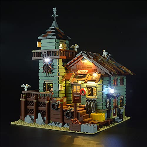 GEAMENT Bausteine Licht-Set für Alter Angelladen (Ideas Old Fishing Store) Bausteine Modell Kompatibel mit Lego 21310 (Lego Kit Nicht enthalten) von GEAMENT