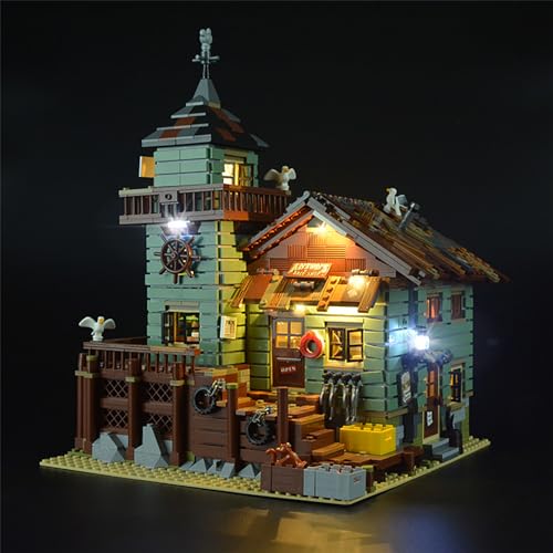 GEAMENT Bausteine Licht-Set für Alter Angelladen (Ideas Old Fishing Store) Bausteine Modell Kompatibel mit Lego 21310 (Lego Kit Nicht enthalten) von GEAMENT