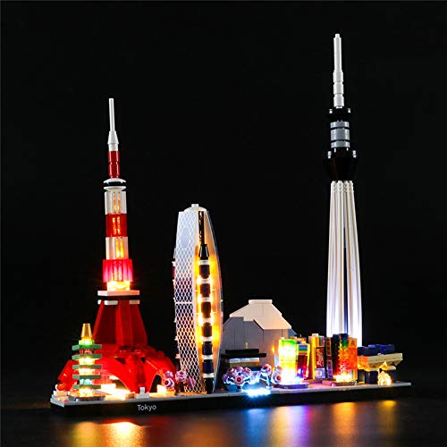 GEAMENT LED-Licht-Set für Architecture Skylines Tokio (Tokyo) – kompatibel mit Lego 21051 Tokyo Bausteine Modell (Lego Set Nicht enthalten) (mit Anleitung) von GEAMENT