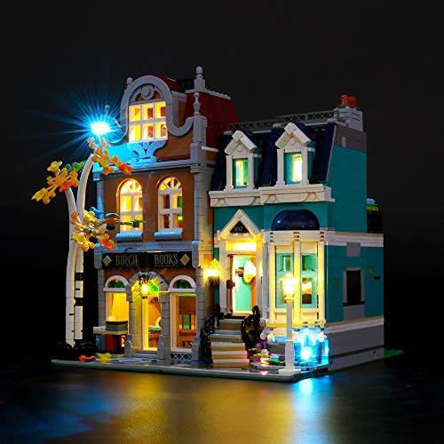 GEAMENT LED-Licht-Set für Creator Expert Bookshop Buchhandlung – kompatibel mit Lego 10270 Modularbausteinen Modell (Lego Set Nicht enthalten) (mit Anleitung) von GEAMENT