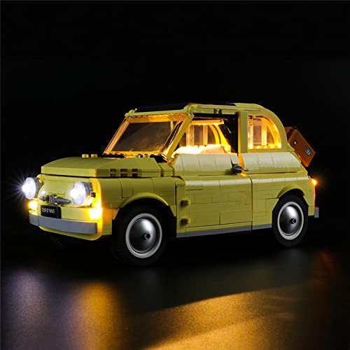 GEAMENT LED-Licht-Set für Creator Expert FIAT 500 (10271) Modellauto, kompatibel mit Lego 77942 Baustein-Modell (Lego Set Nicht enthalten) (mit Anleitung) von GEAMENT