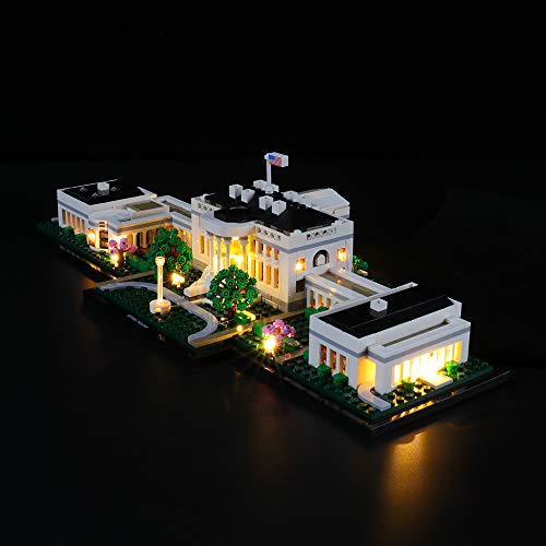 GEAMENT LED-Licht-Set für das Weiße Haus (White House) – kompatibel mit Lego Architecture Collection 21054 Bausteine Modell (Lego Set Nicht enthalten) (mit Anleitung) von GEAMENT